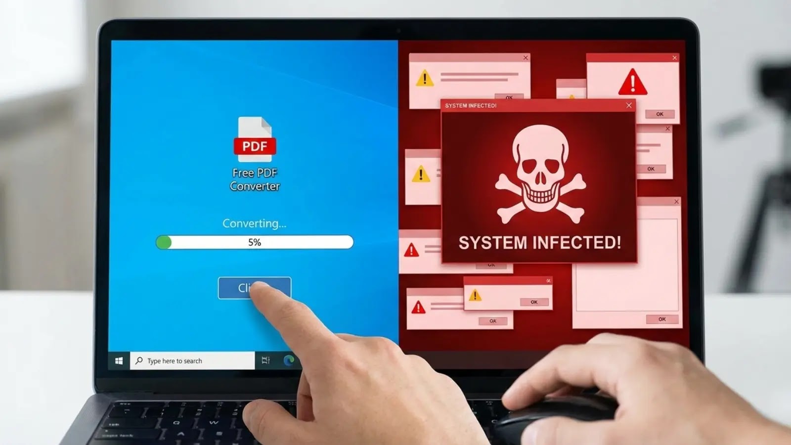 Malicious free converter apps infecting systems